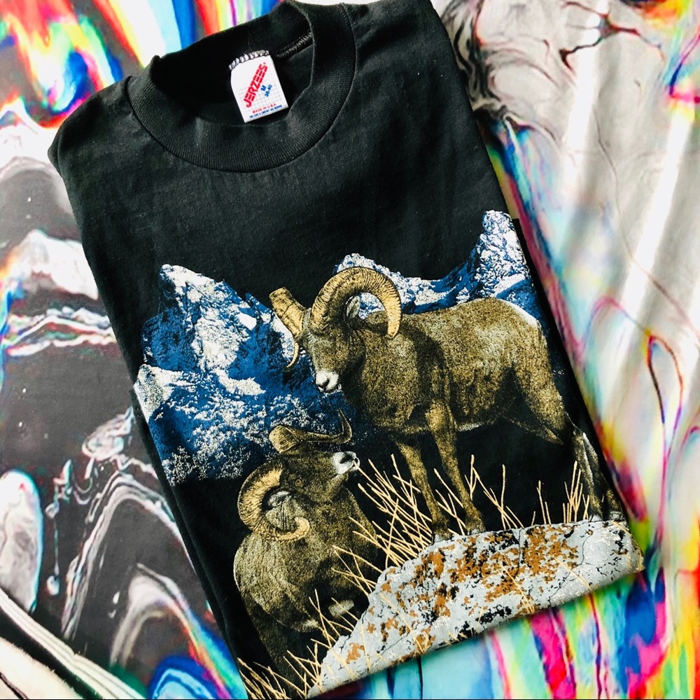 Vintage Ram Aries Nature T Single Stitch M